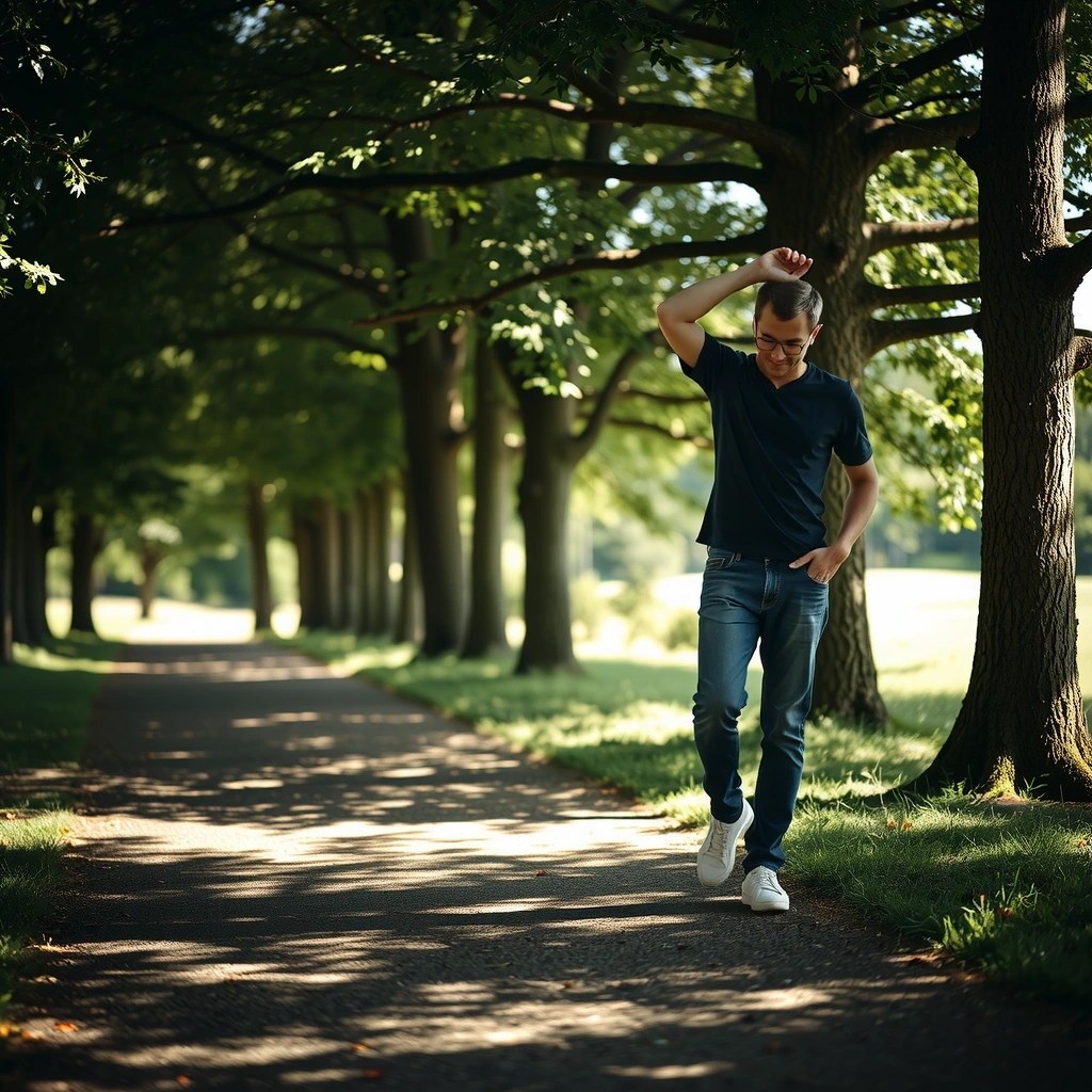 Odmorena osoba u šetnji kroz prirodu